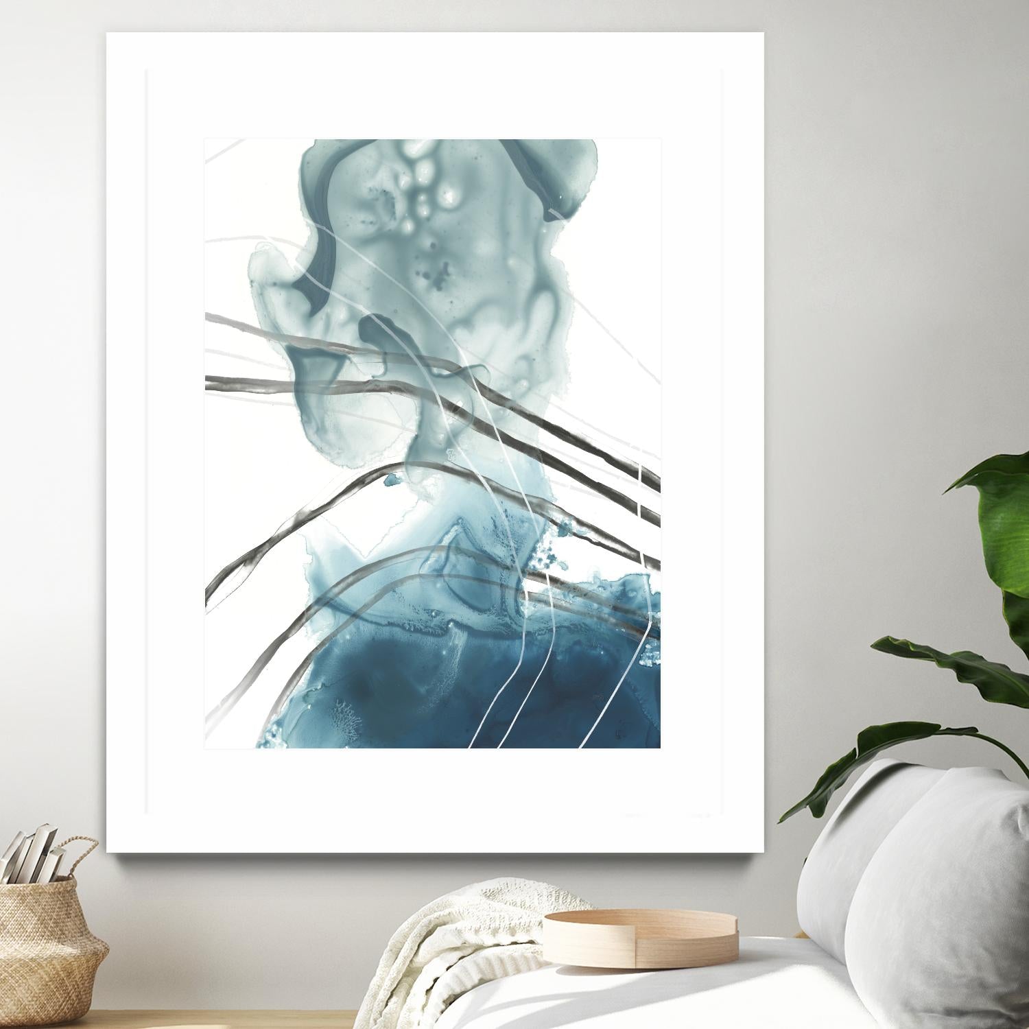 Bella Indigo I by June Erica Vess on GIANT ART - blue abstract