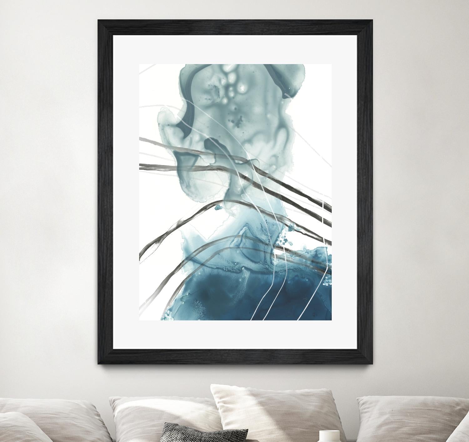 Bella Indigo I by June Erica Vess on GIANT ART - blue abstract