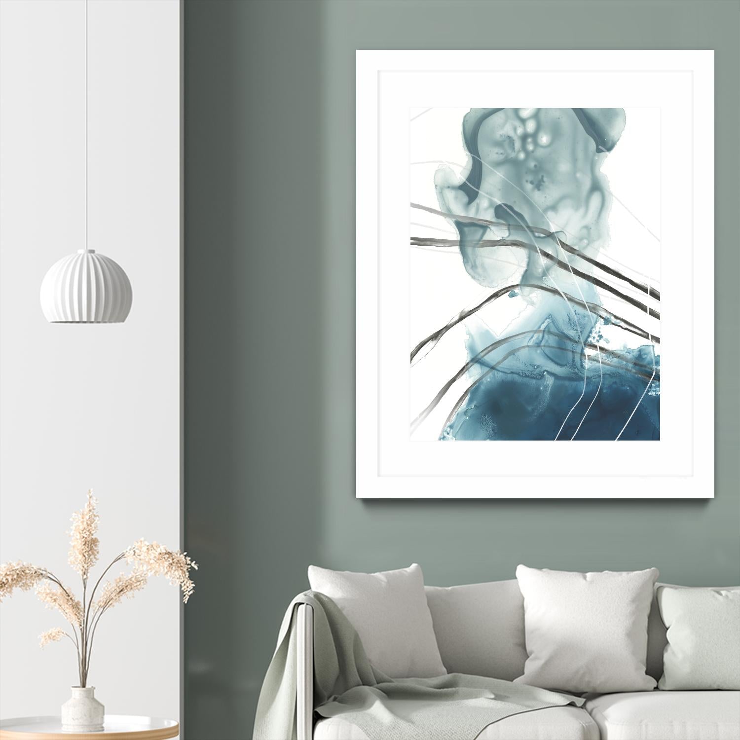 Bella Indigo I by June Erica Vess on GIANT ART - blue abstract