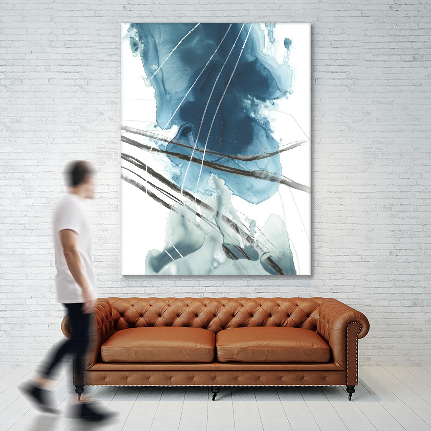 Bella Indigo II by June Erica Vess on GIANT ART - blue abstract