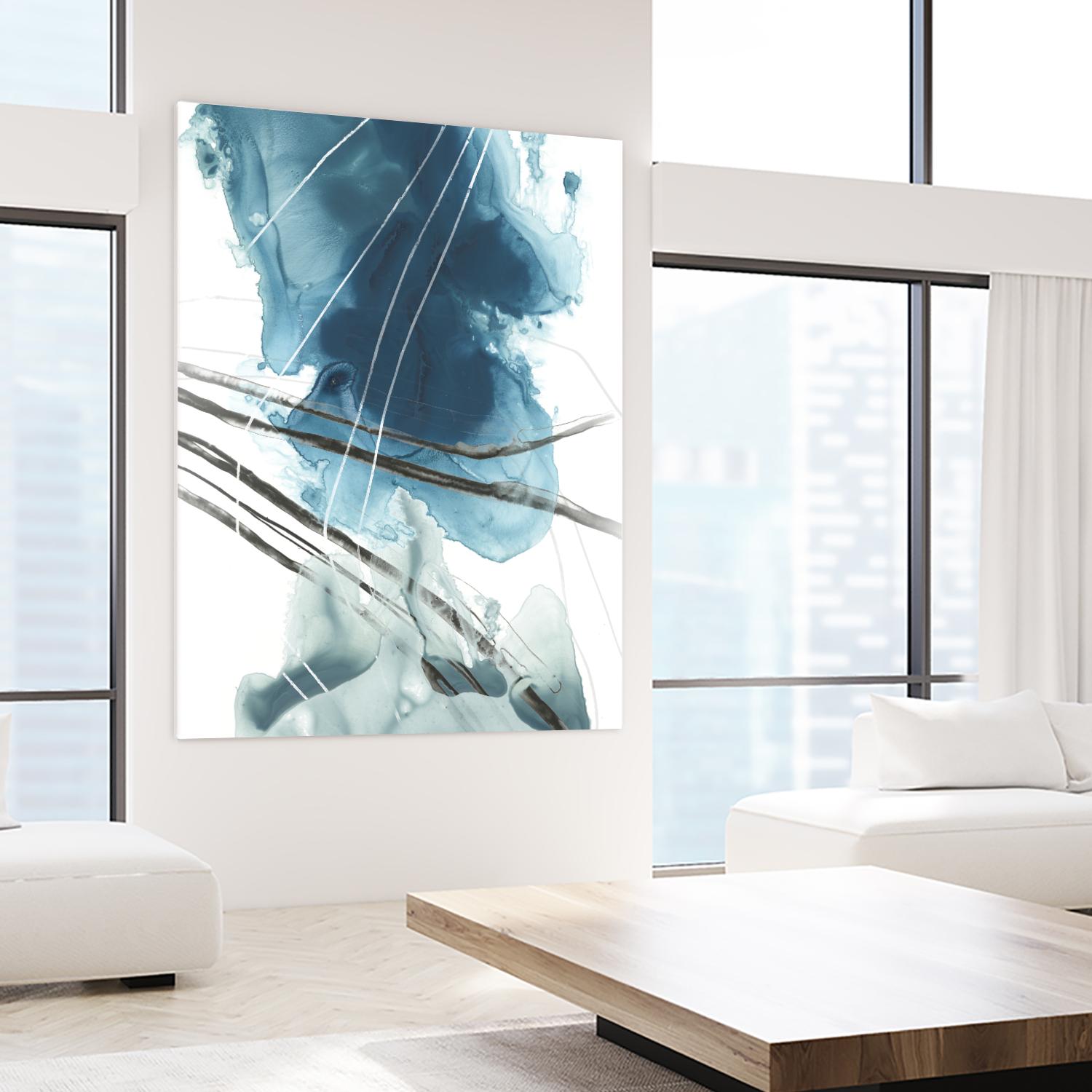 Bella Indigo II by June Erica Vess on GIANT ART - blue abstract