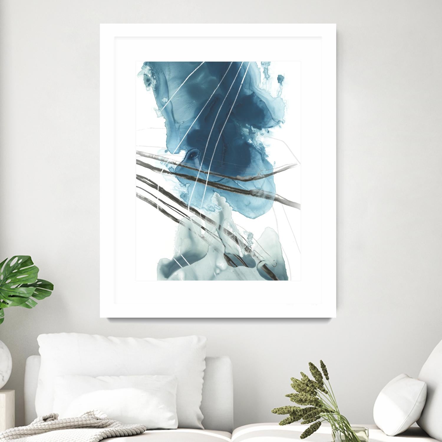 Bella Indigo II by June Erica Vess on GIANT ART - blue abstract