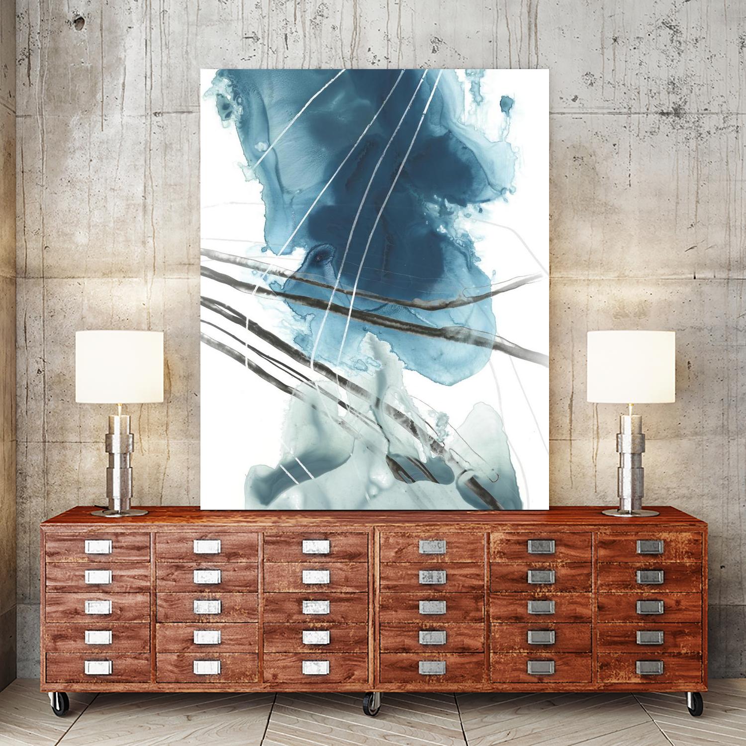 Bella Indigo II by June Erica Vess on GIANT ART - blue abstract