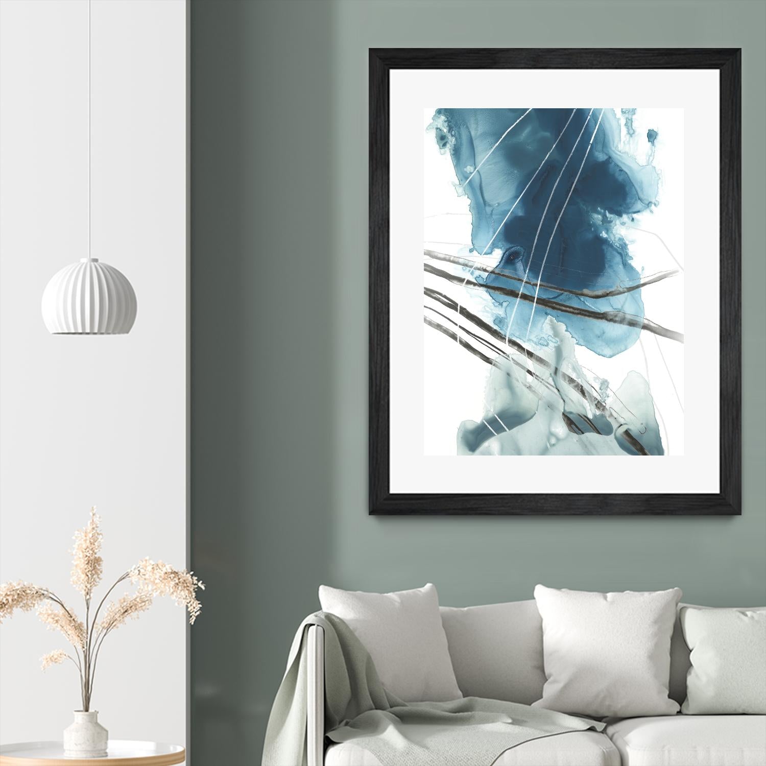 Bella Indigo II by June Erica Vess on GIANT ART - blue abstract