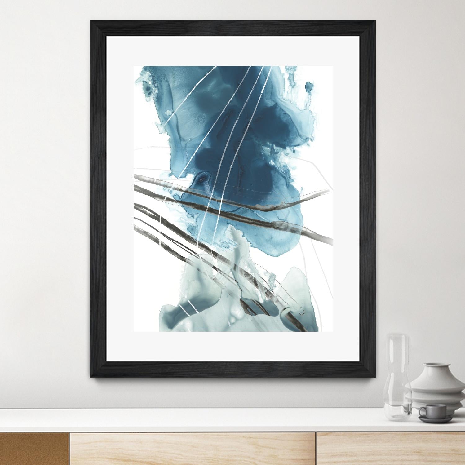 Bella Indigo II by June Erica Vess on GIANT ART - blue abstract