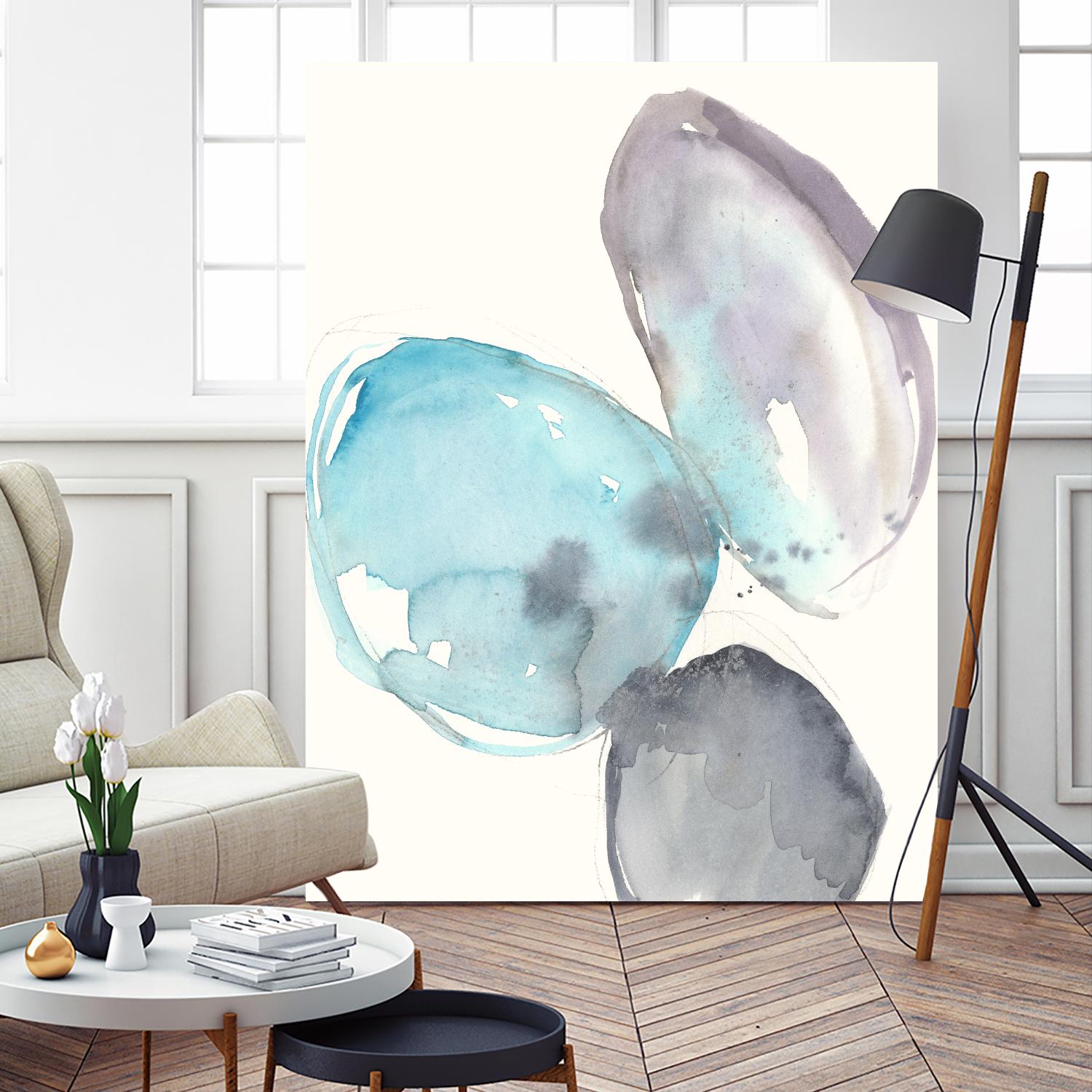Orb Connection I by Jennifer Goldberger on GIANT ART - blue abstract