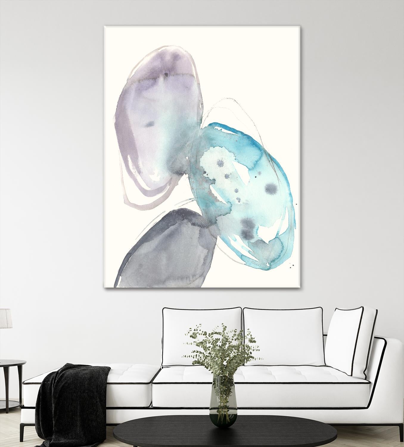 Orb Connection II by Jennifer Goldberger on GIANT ART - blue abstract