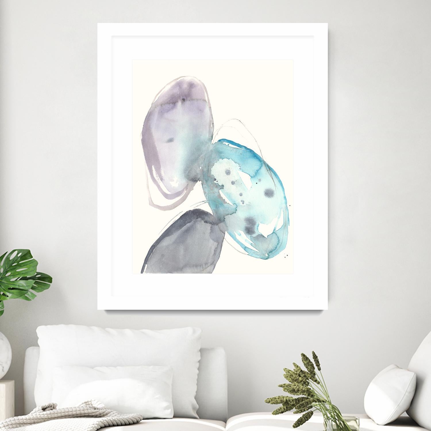 Orb Connection II by Jennifer Goldberger on GIANT ART - blue abstract