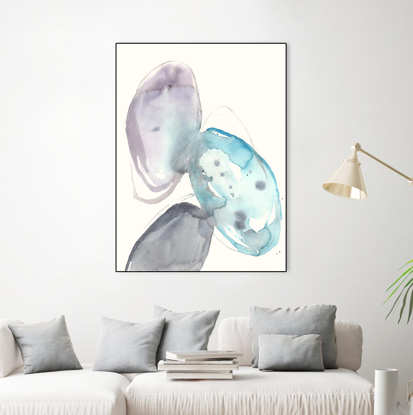 Orb Connection II by Jennifer Goldberger on GIANT ART - blue abstract