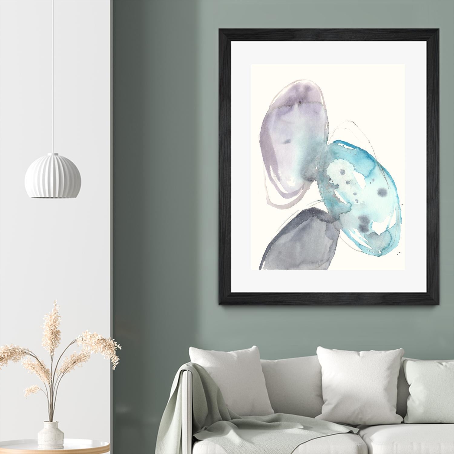 Orb Connection II by Jennifer Goldberger on GIANT ART - blue abstract