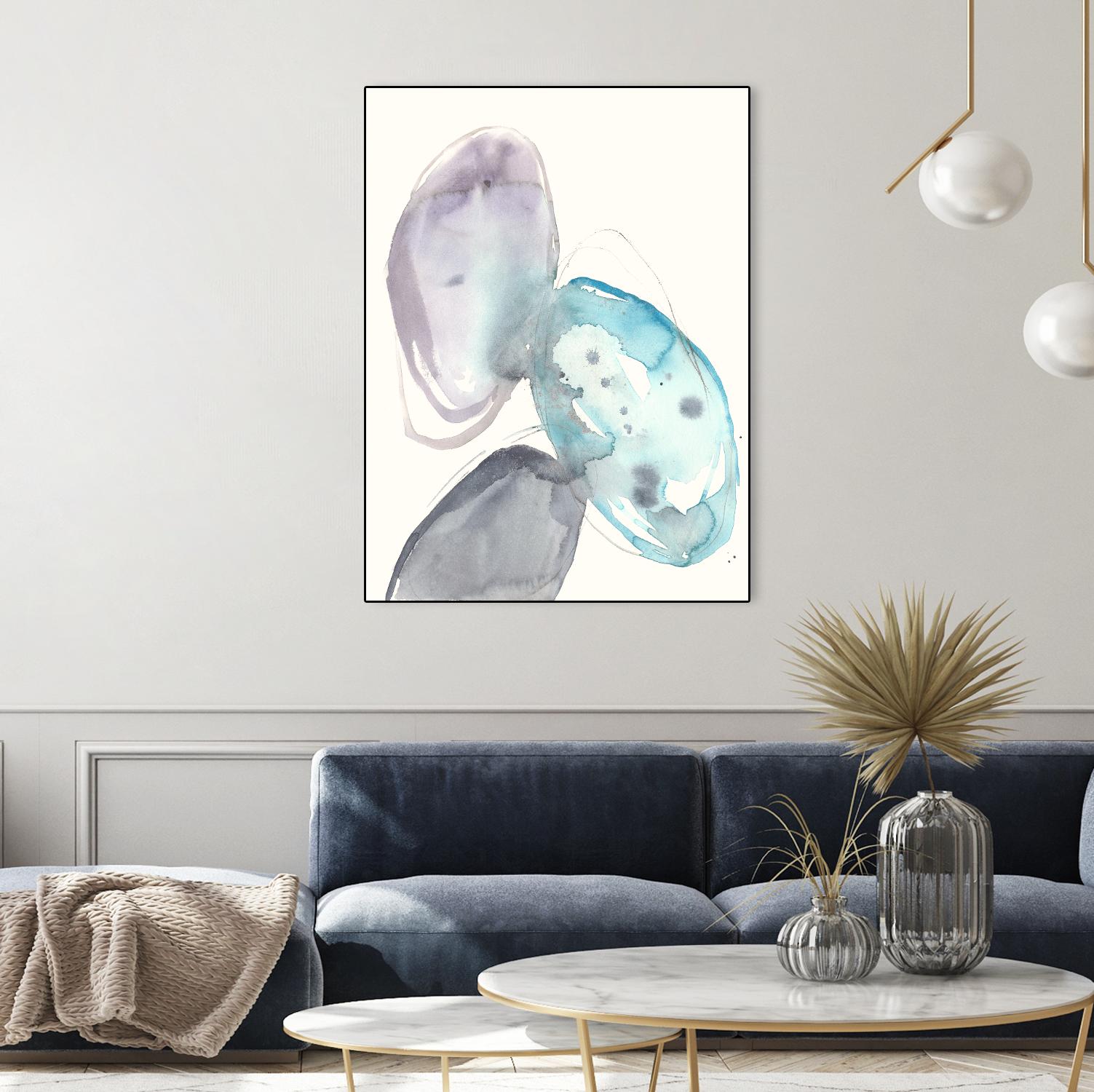 Orb Connection II by Jennifer Goldberger on GIANT ART - blue abstract