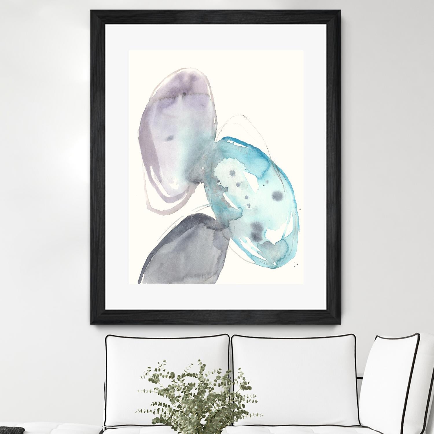 Orb Connection II by Jennifer Goldberger on GIANT ART - blue abstract