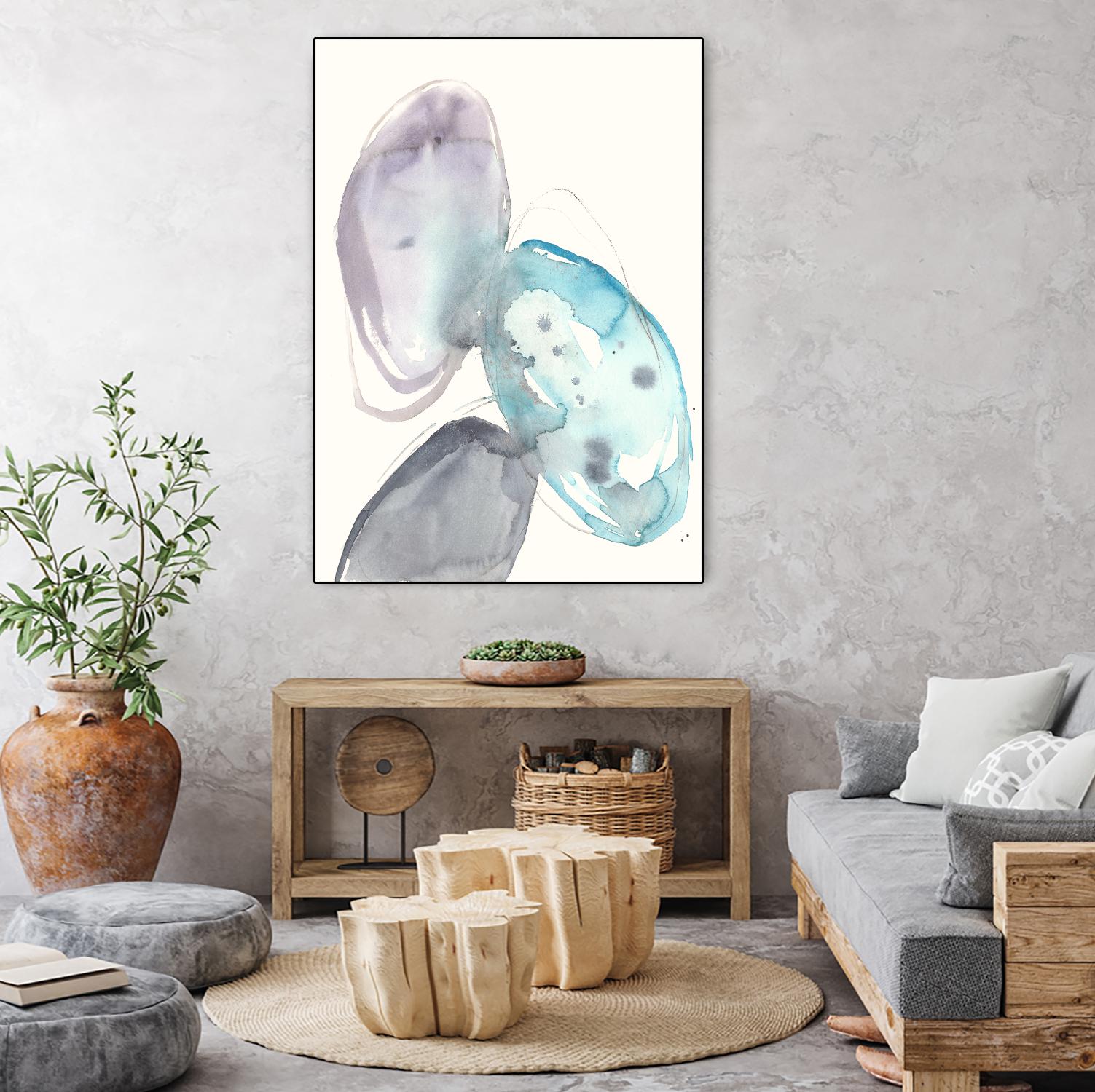 Orb Connection II by Jennifer Goldberger on GIANT ART - blue abstract