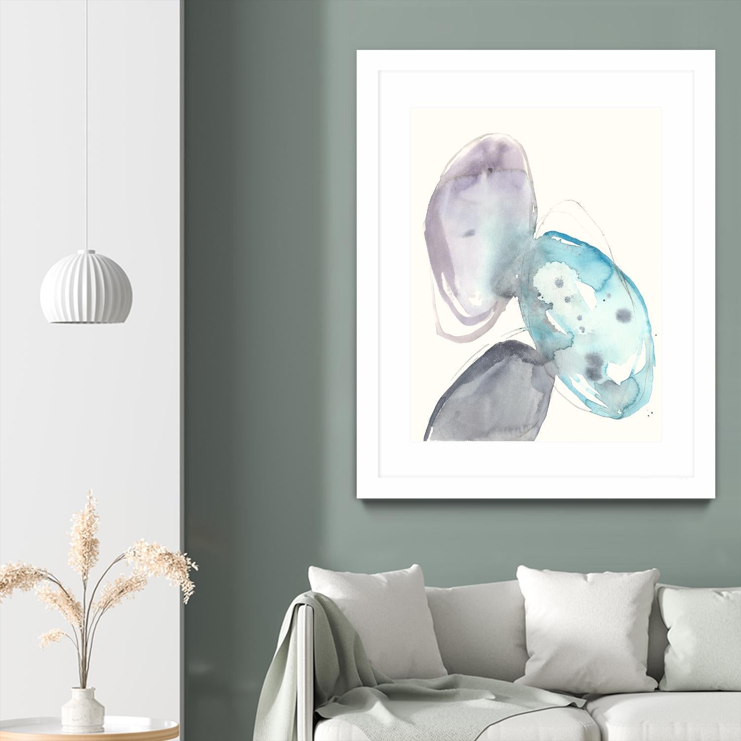 Orb Connection II by Jennifer Goldberger on GIANT ART - blue abstract