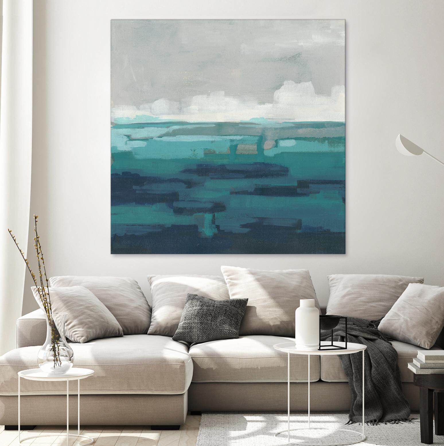 Sea Foam Vista I by June Erica Vess on GIANT ART - green sea scene