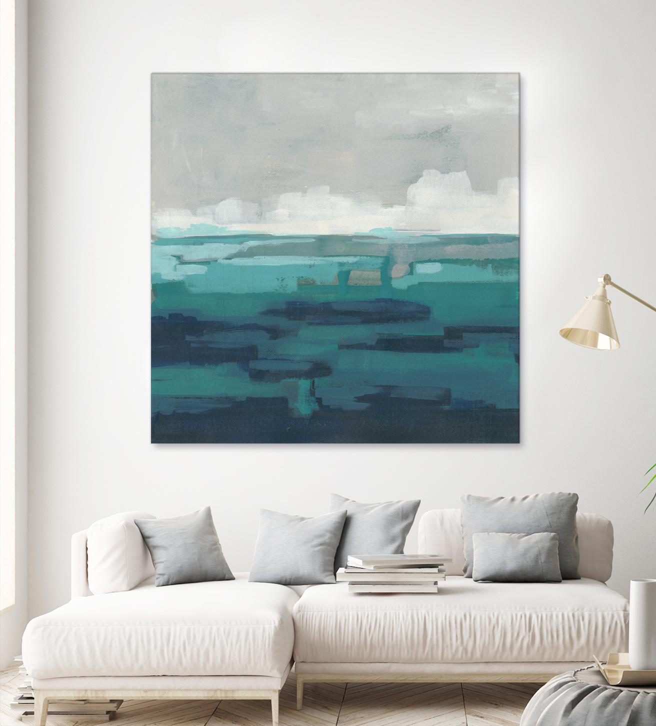 Sea Foam Vista I by June Erica Vess on GIANT ART - green sea scene