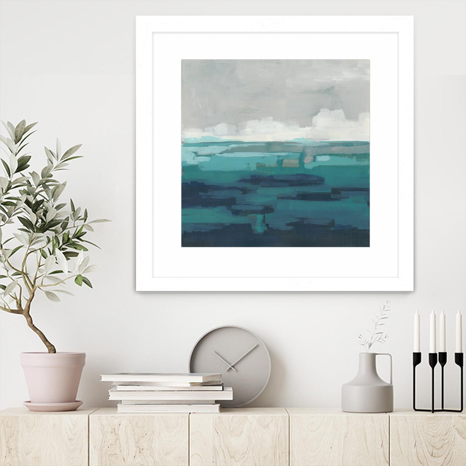 Sea Foam Vista I by June Erica Vess on GIANT ART - green sea scene