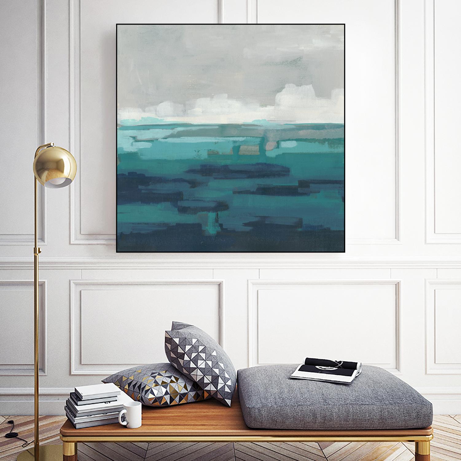 Sea Foam Vista I by June Erica Vess on GIANT ART - green sea scene