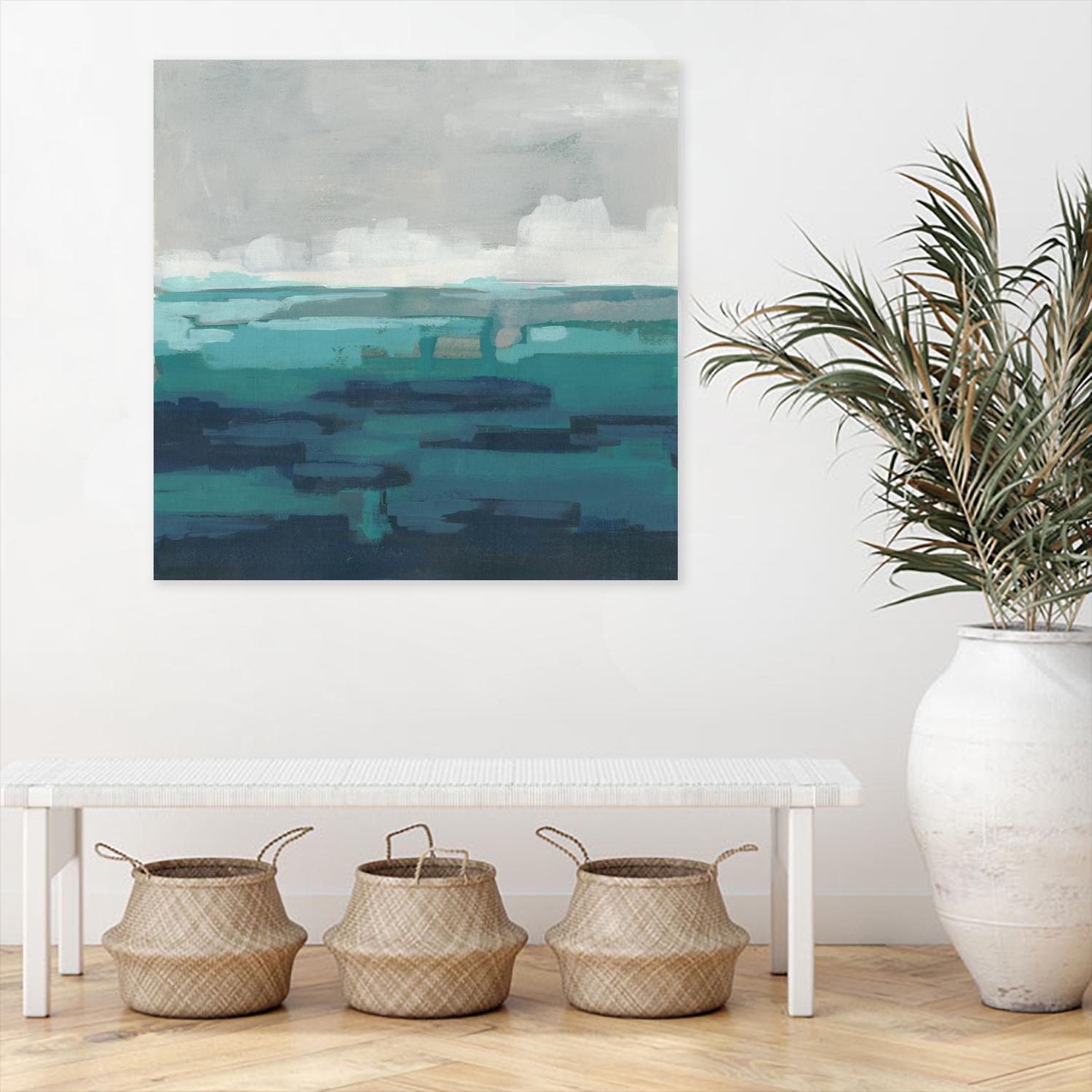 Sea Foam Vista I by June Erica Vess on GIANT ART - green sea scene