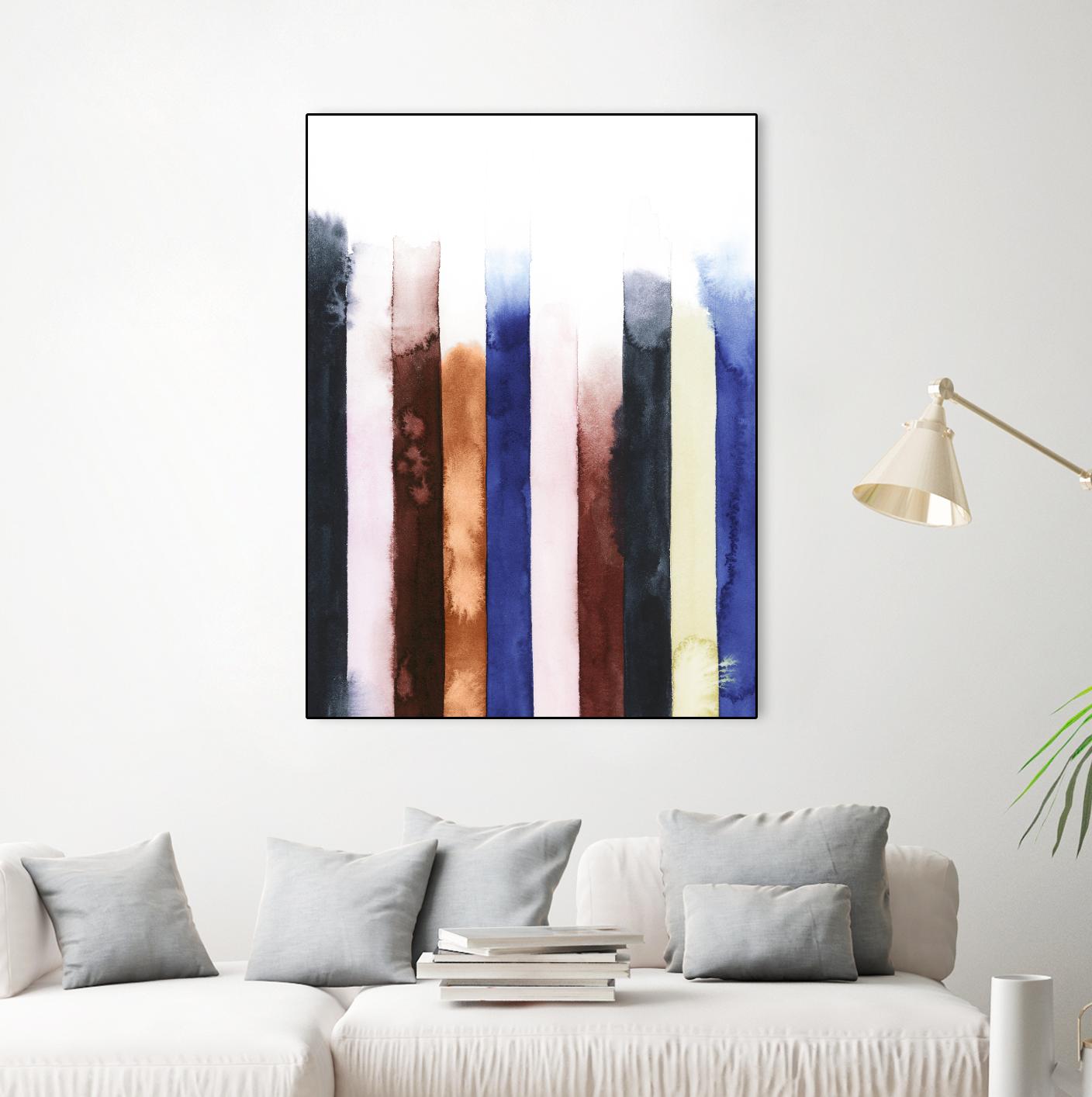 Desert Layers V by Grace Popp on GIANT ART - blue abstract