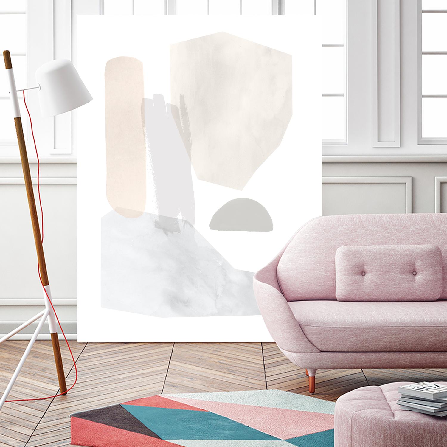 Sweet Simplicity I by Victoria Borges on GIANT ART - neutral abstract