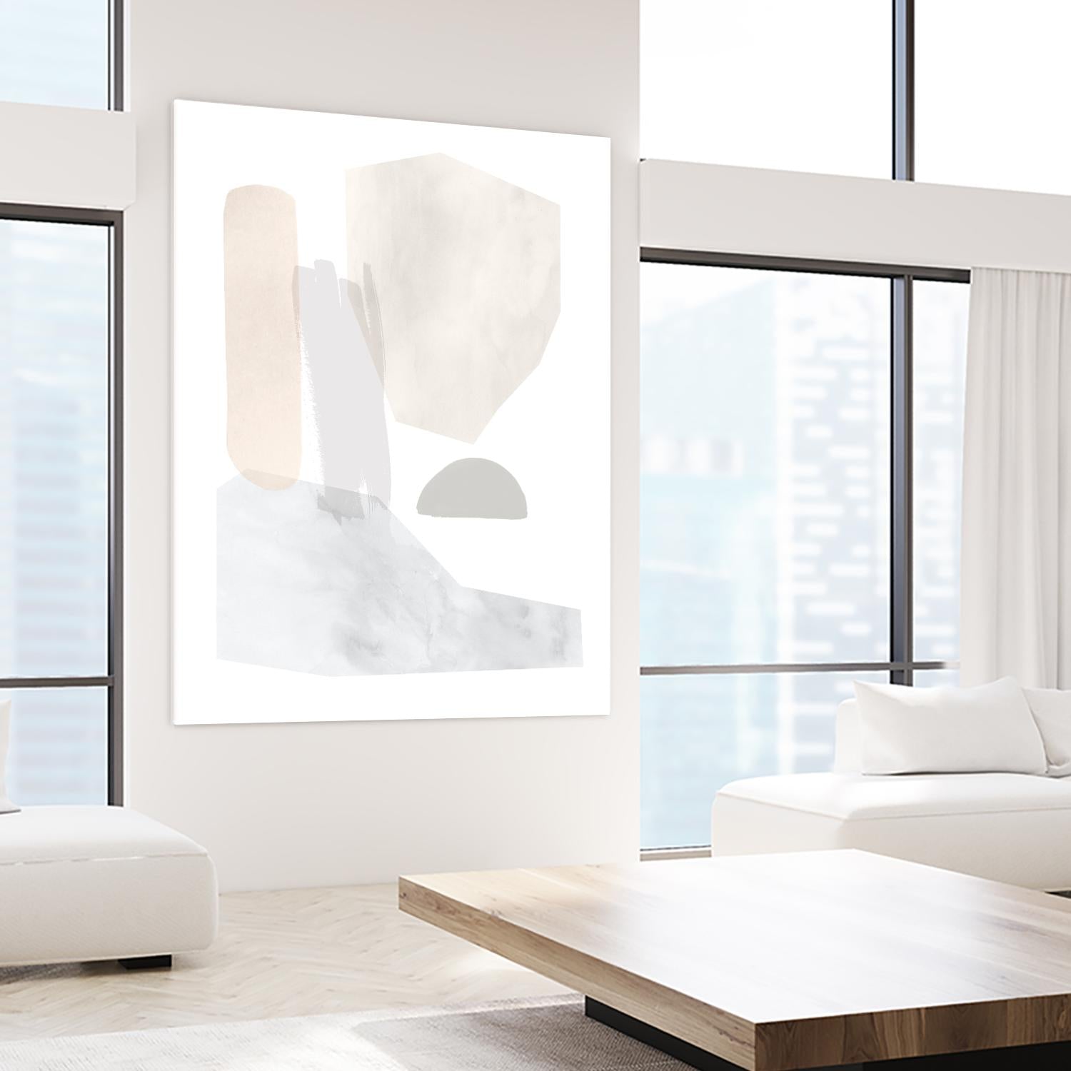 Sweet Simplicity I by Victoria Borges on GIANT ART - neutral abstract