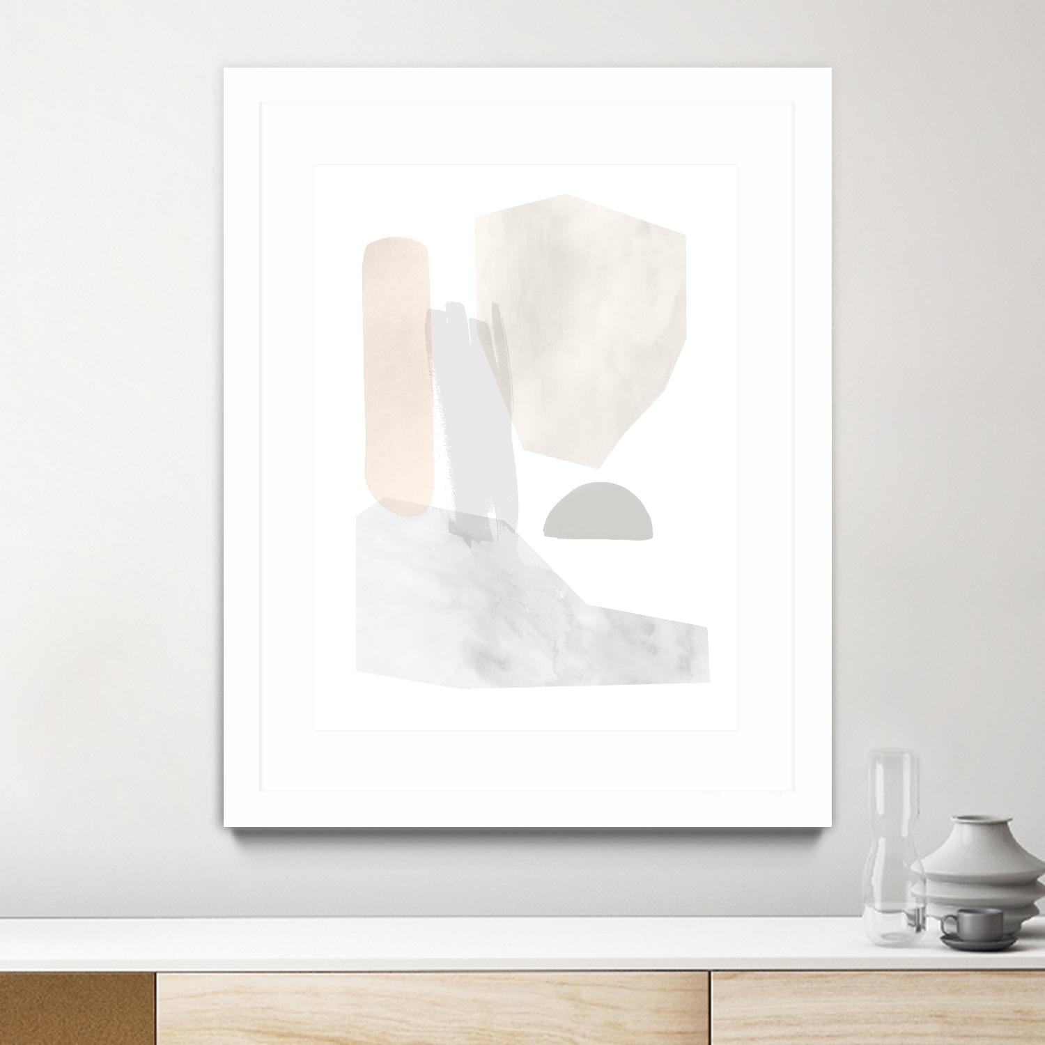 Sweet Simplicity I by Victoria Borges on GIANT ART - neutral abstract