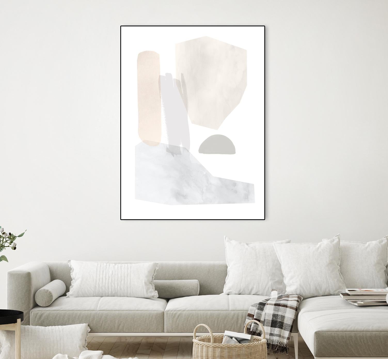 Sweet Simplicity I by Victoria Borges on GIANT ART - neutral abstract