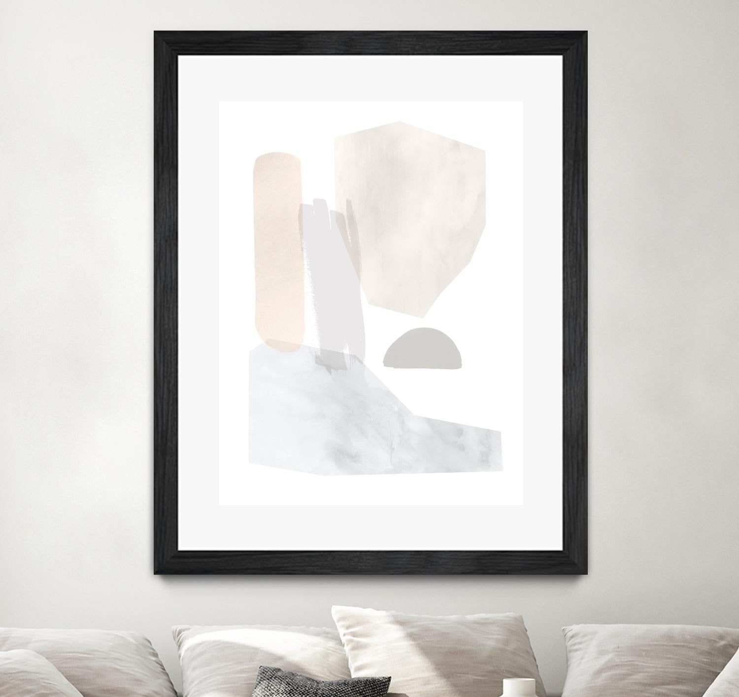 Sweet Simplicity I by Victoria Borges on GIANT ART - neutral abstract