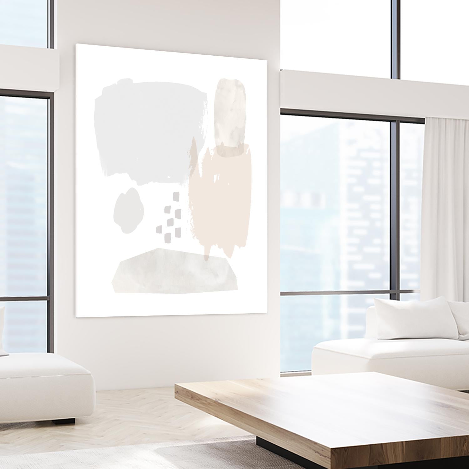 Sweet Simplicity II by Victoria Borges on GIANT ART - neutral abstract