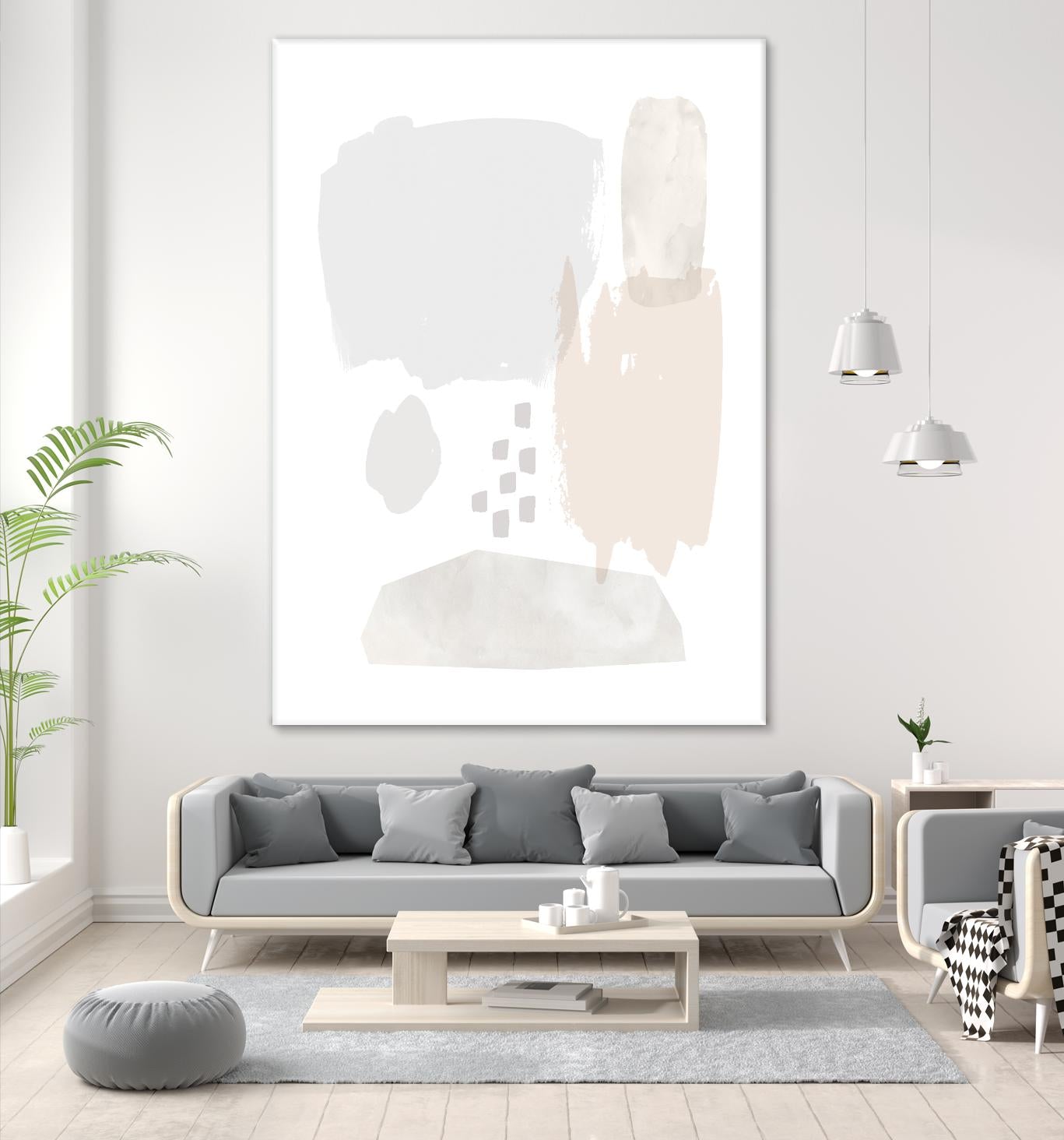 Sweet Simplicity II by Victoria Borges on GIANT ART - neutral abstract