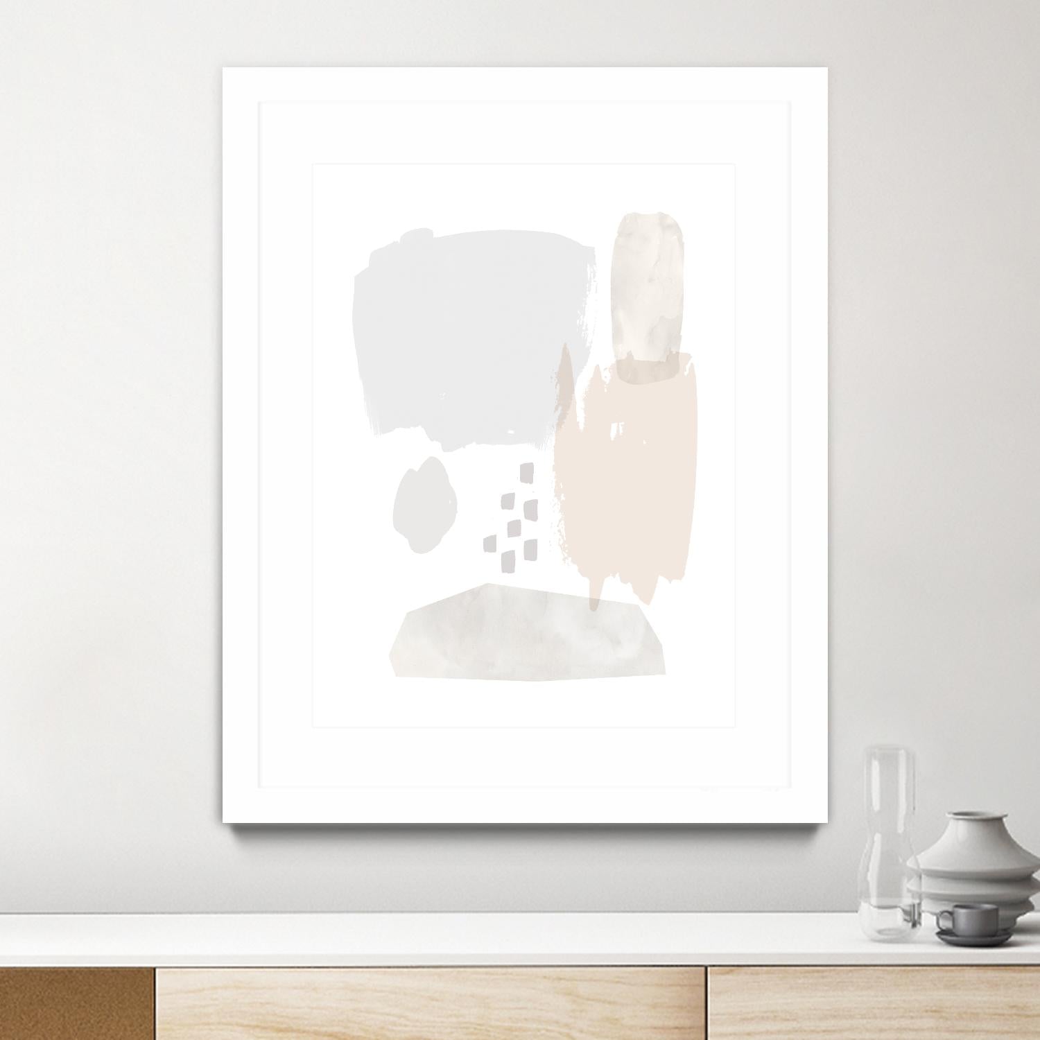 Sweet Simplicity II by Victoria Borges on GIANT ART - neutral abstract