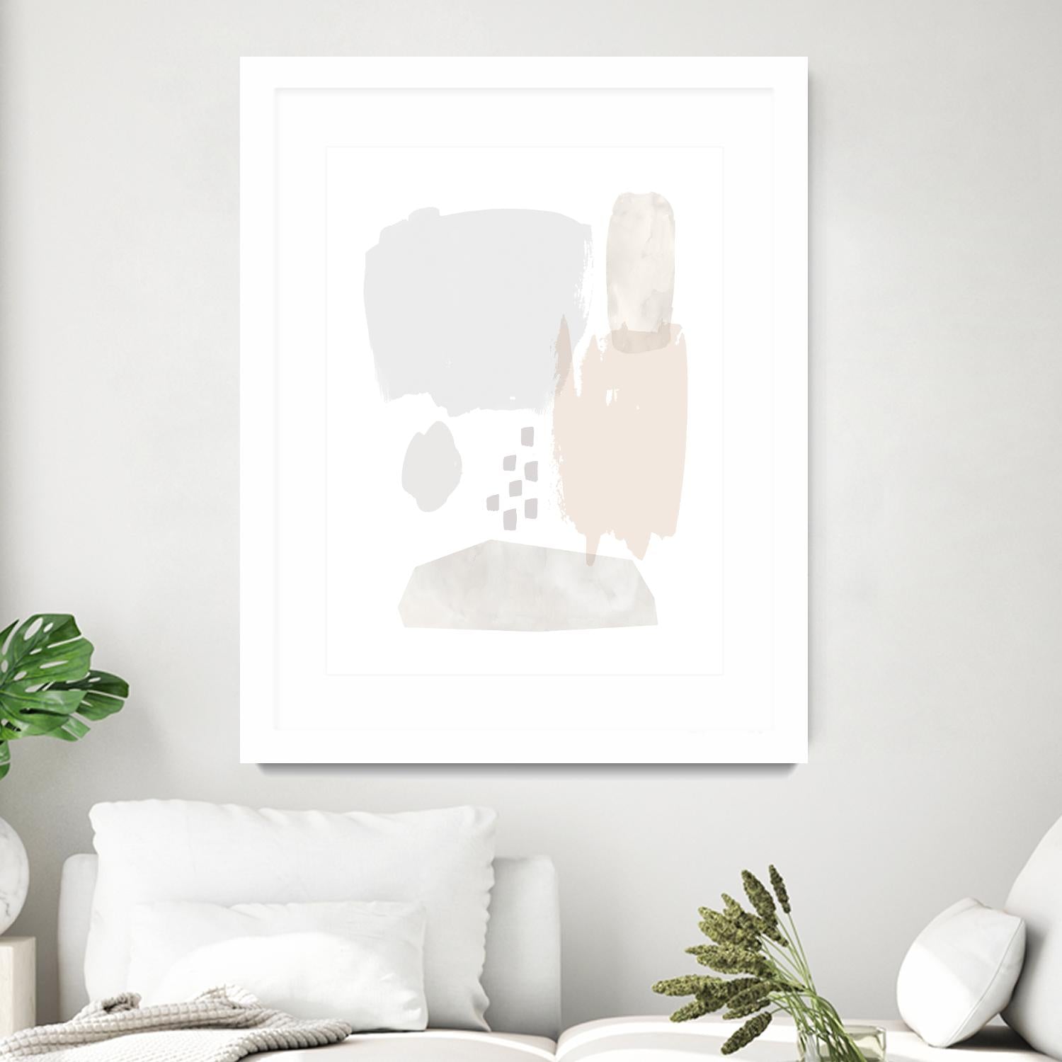 Sweet Simplicity II by Victoria Borges on GIANT ART - neutral abstract