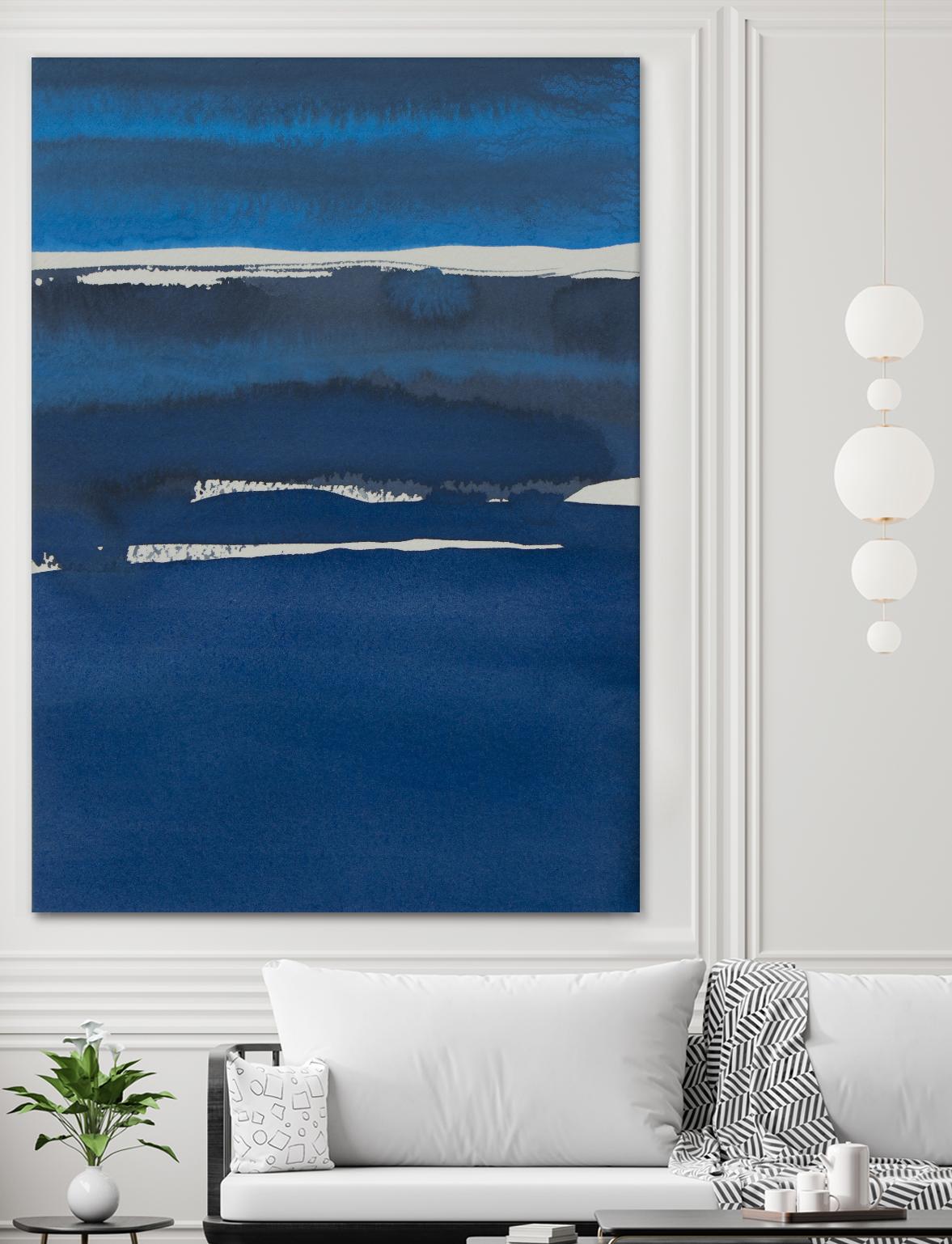 Sapphire Horizon I by Rob Delamater on GIANT ART - blue abstract