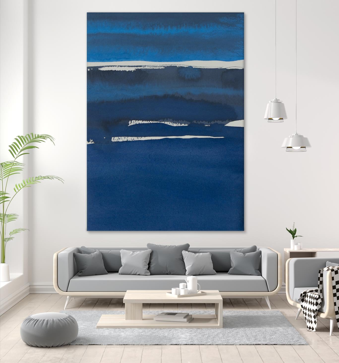 Sapphire Horizon I by Rob Delamater on GIANT ART - blue abstract