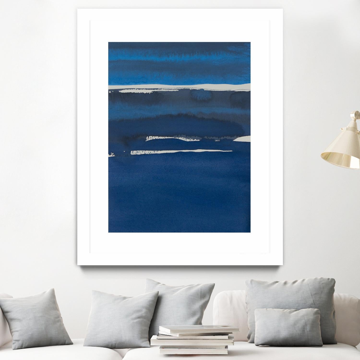Sapphire Horizon I by Rob Delamater on GIANT ART - blue abstract