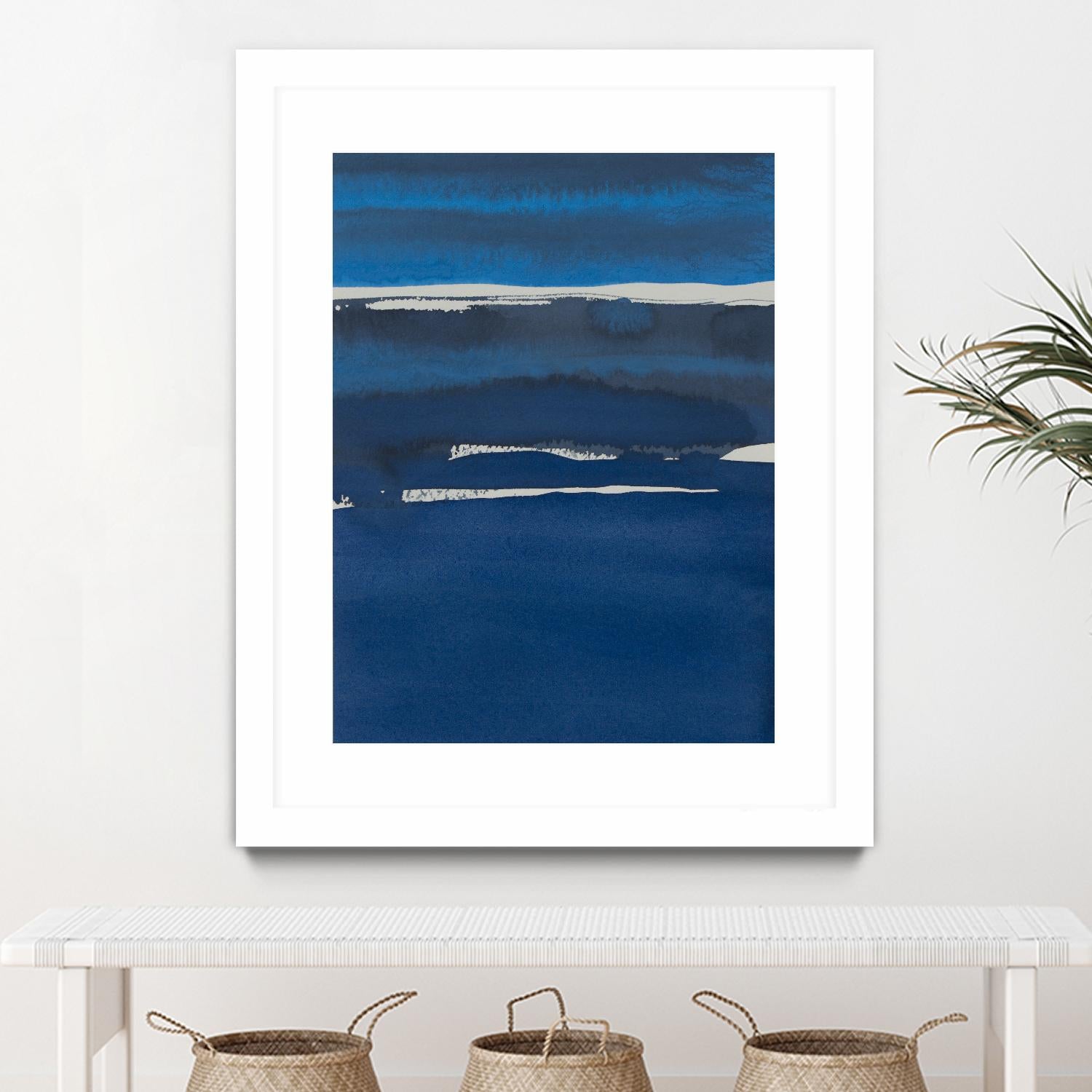 Sapphire Horizon I by Rob Delamater on GIANT ART - blue abstract