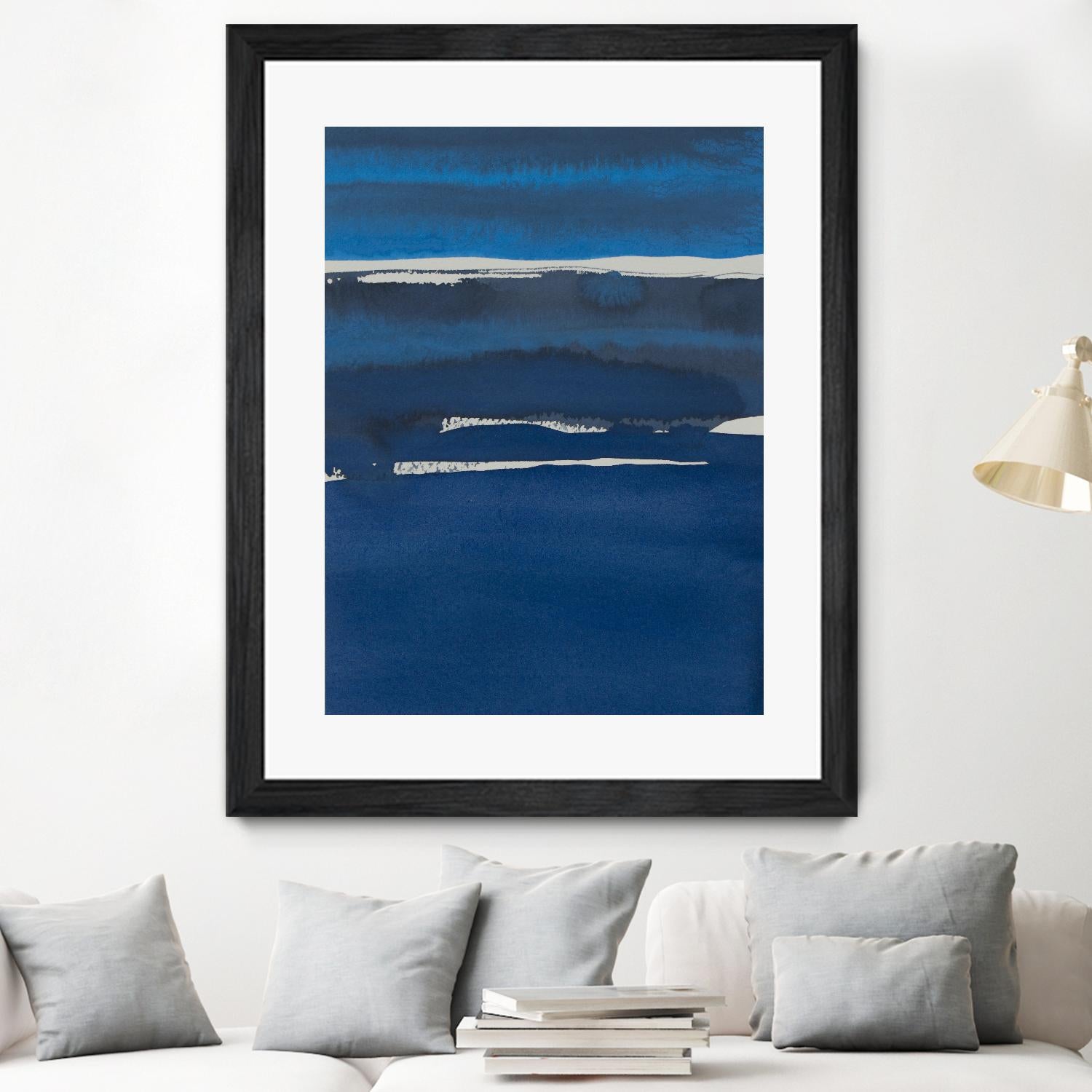 Sapphire Horizon I by Rob Delamater on GIANT ART - blue abstract