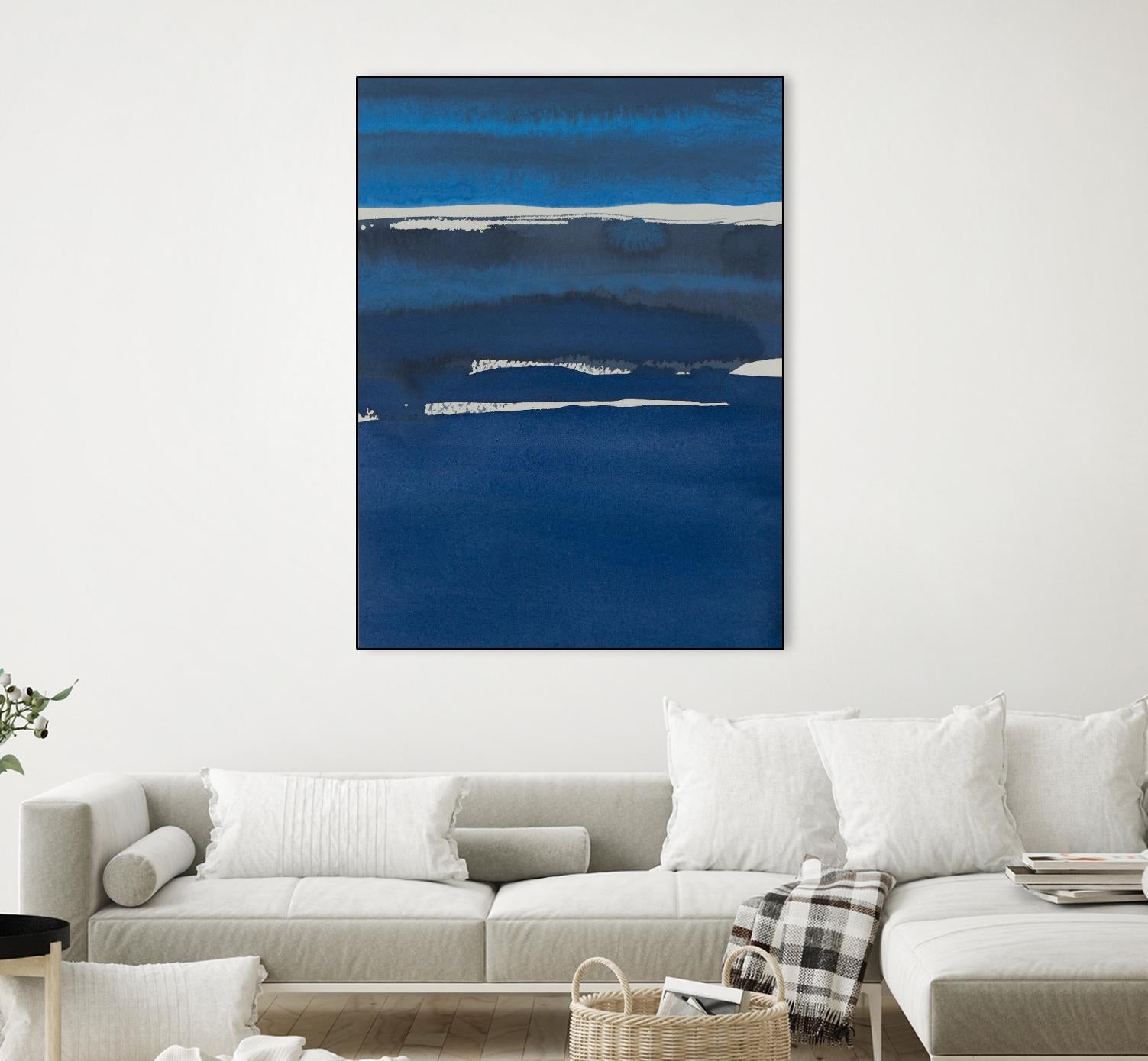 Sapphire Horizon I by Rob Delamater on GIANT ART - blue abstract