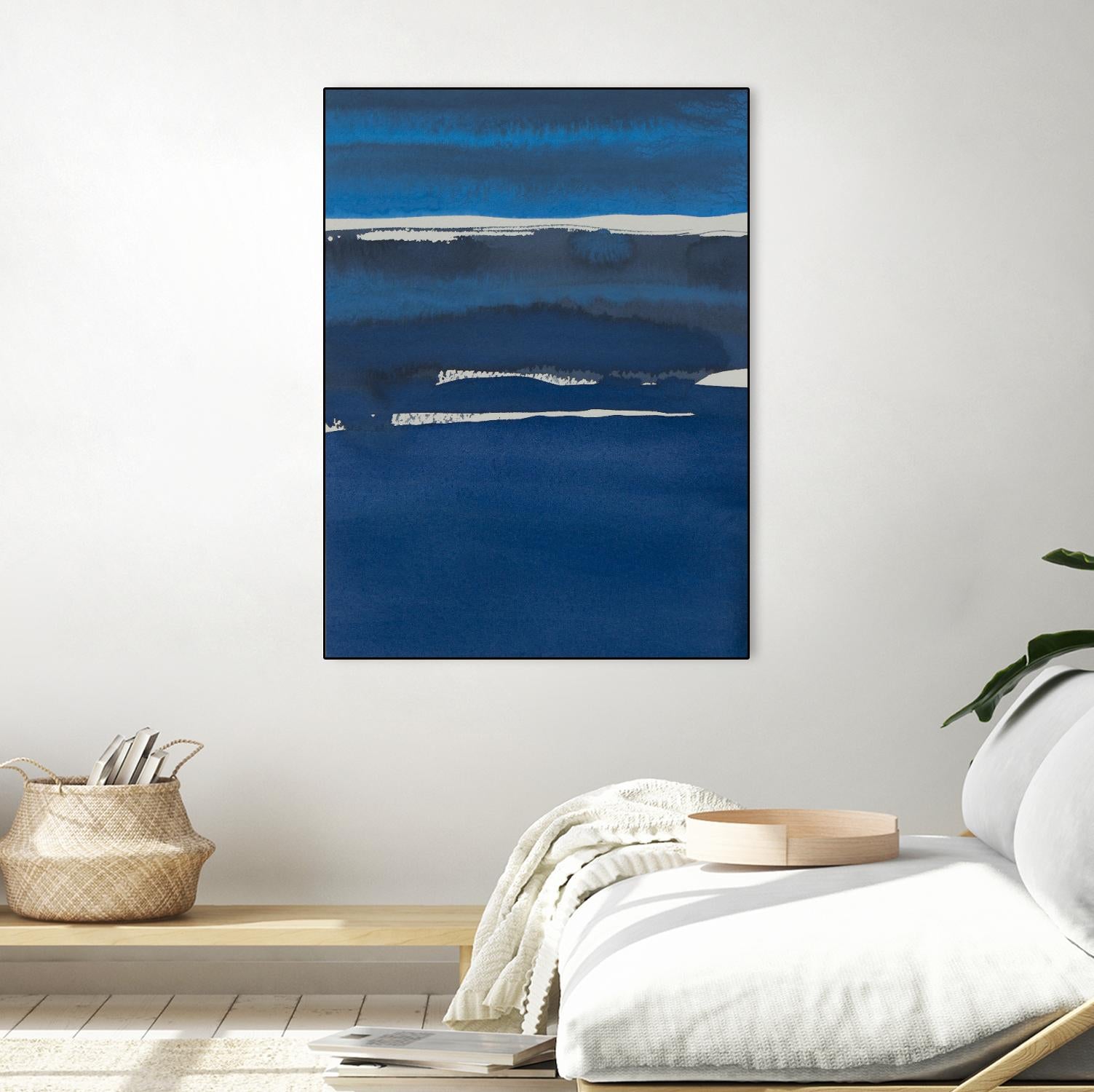 Sapphire Horizon I by Rob Delamater on GIANT ART - blue abstract