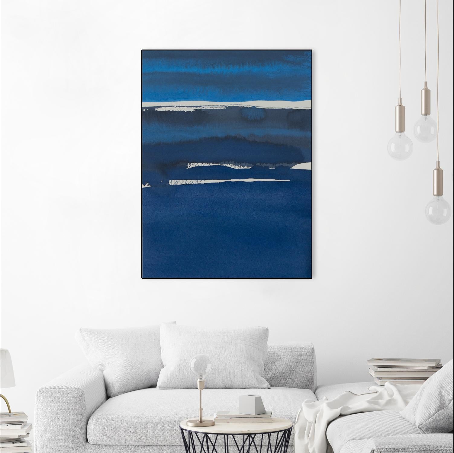 Sapphire Horizon I by Rob Delamater on GIANT ART - blue abstract