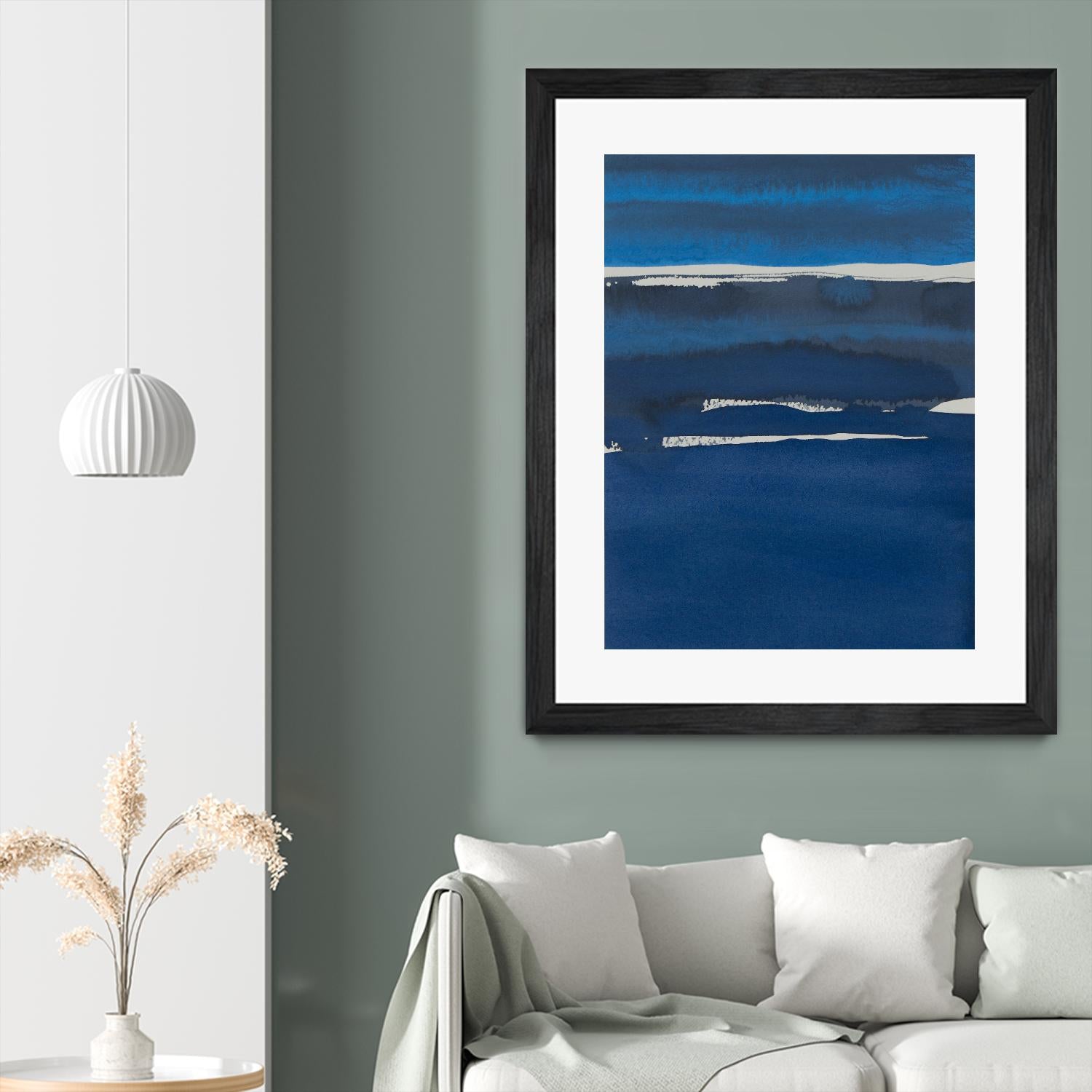 Sapphire Horizon I by Rob Delamater on GIANT ART - blue abstract