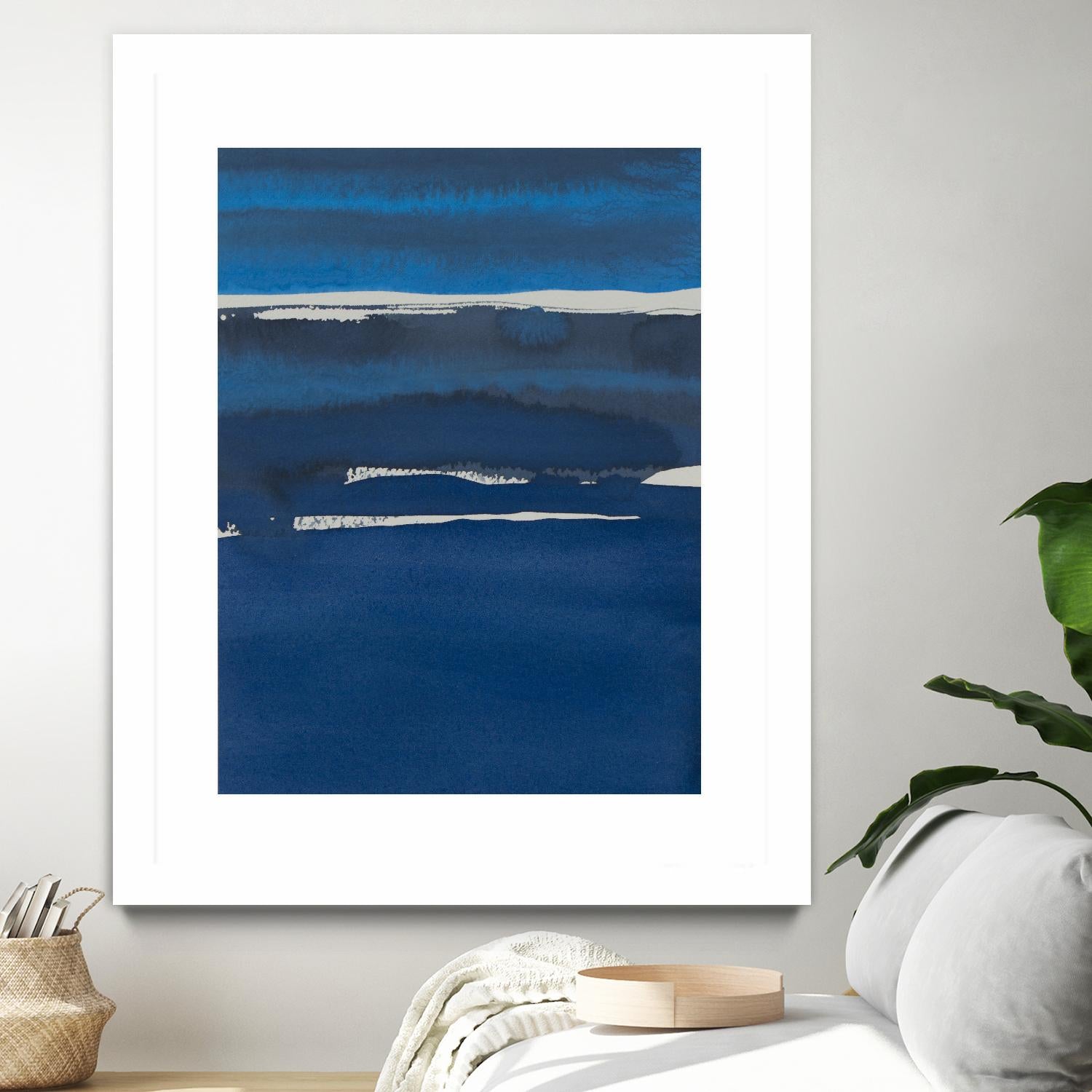Sapphire Horizon I by Rob Delamater on GIANT ART - blue abstract