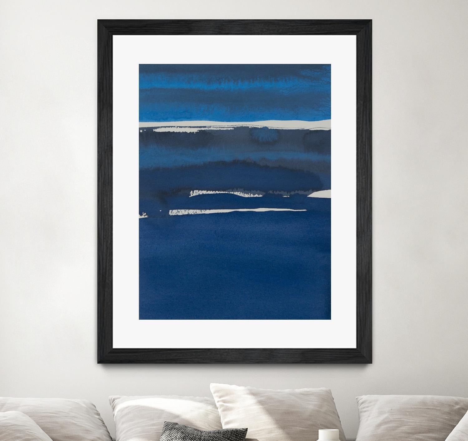 Sapphire Horizon I by Rob Delamater on GIANT ART - blue abstract