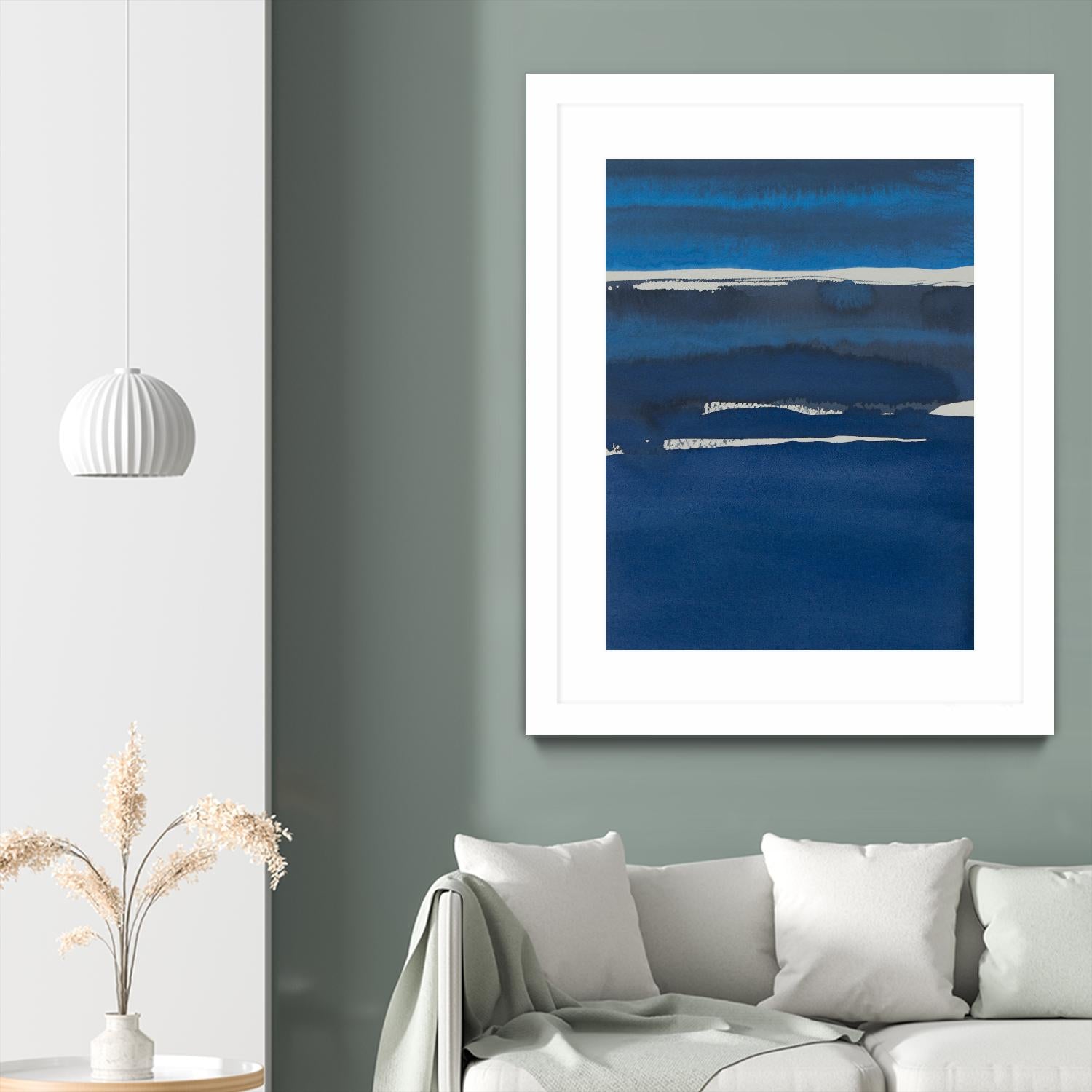Sapphire Horizon I by Rob Delamater on GIANT ART - blue abstract