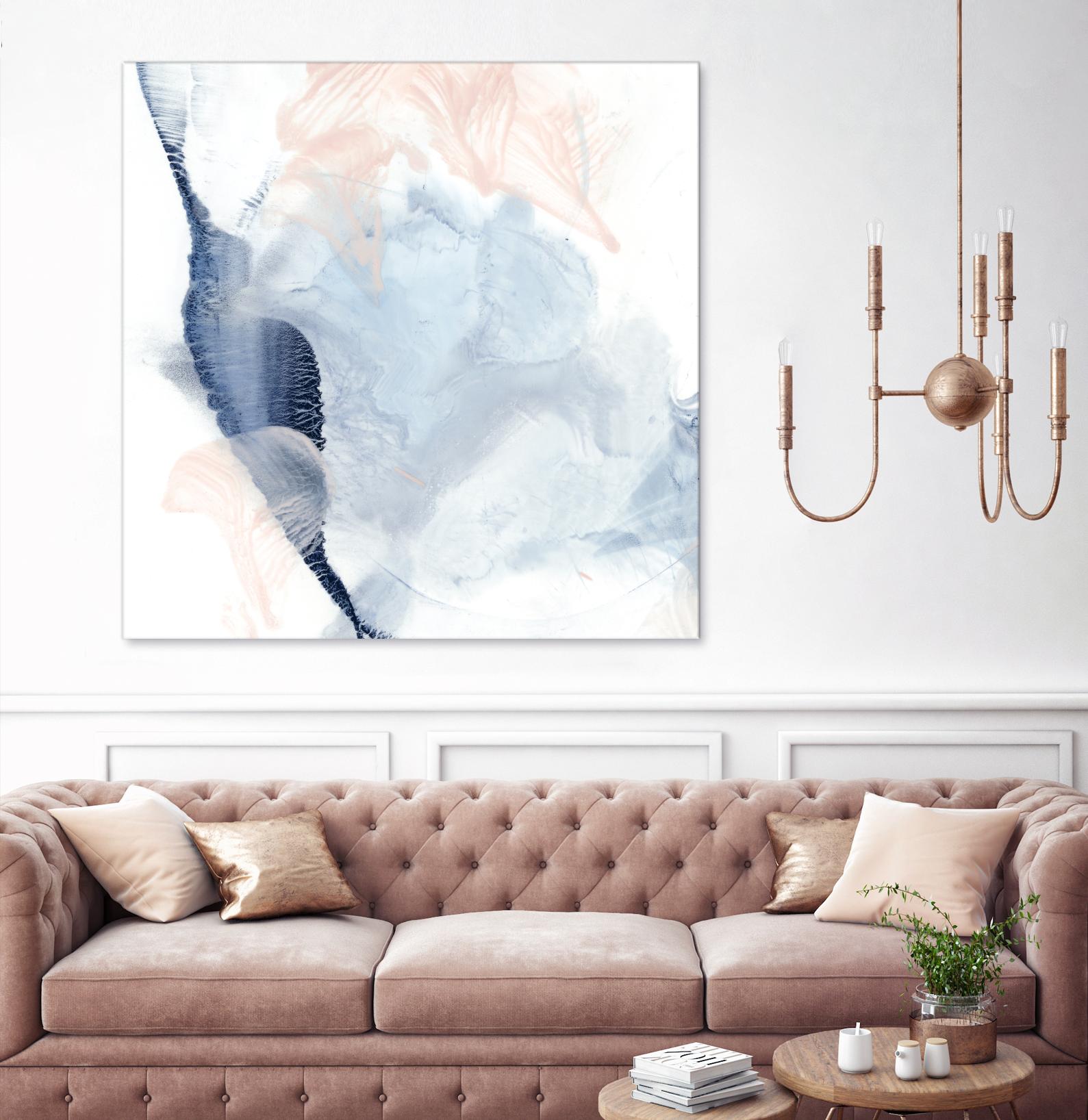 Indigo & Blush II by Ethan Harper on GIANT ART - pastels abstract