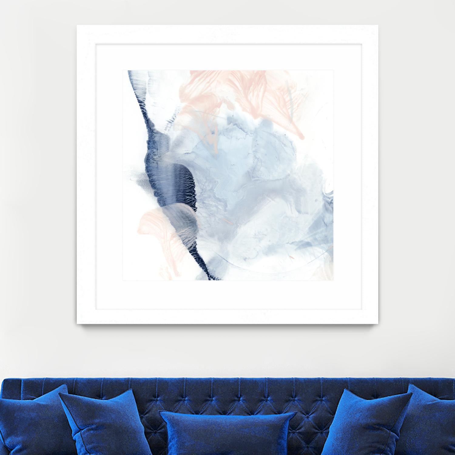 Indigo & Blush II by Ethan Harper on GIANT ART - pastels abstract