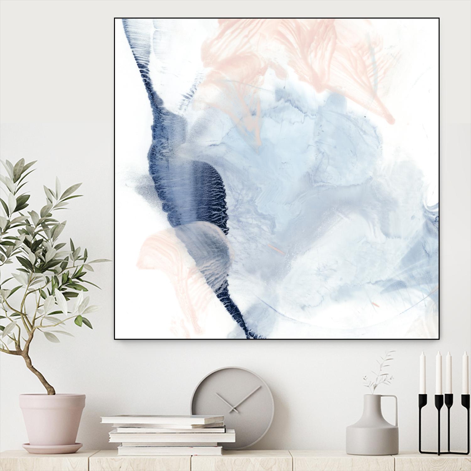 Indigo & Blush II by Ethan Harper on GIANT ART - pastels abstract