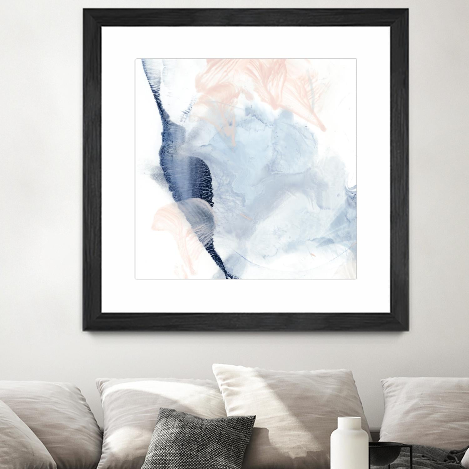 Indigo & Blush II by Ethan Harper on GIANT ART - pastels abstract