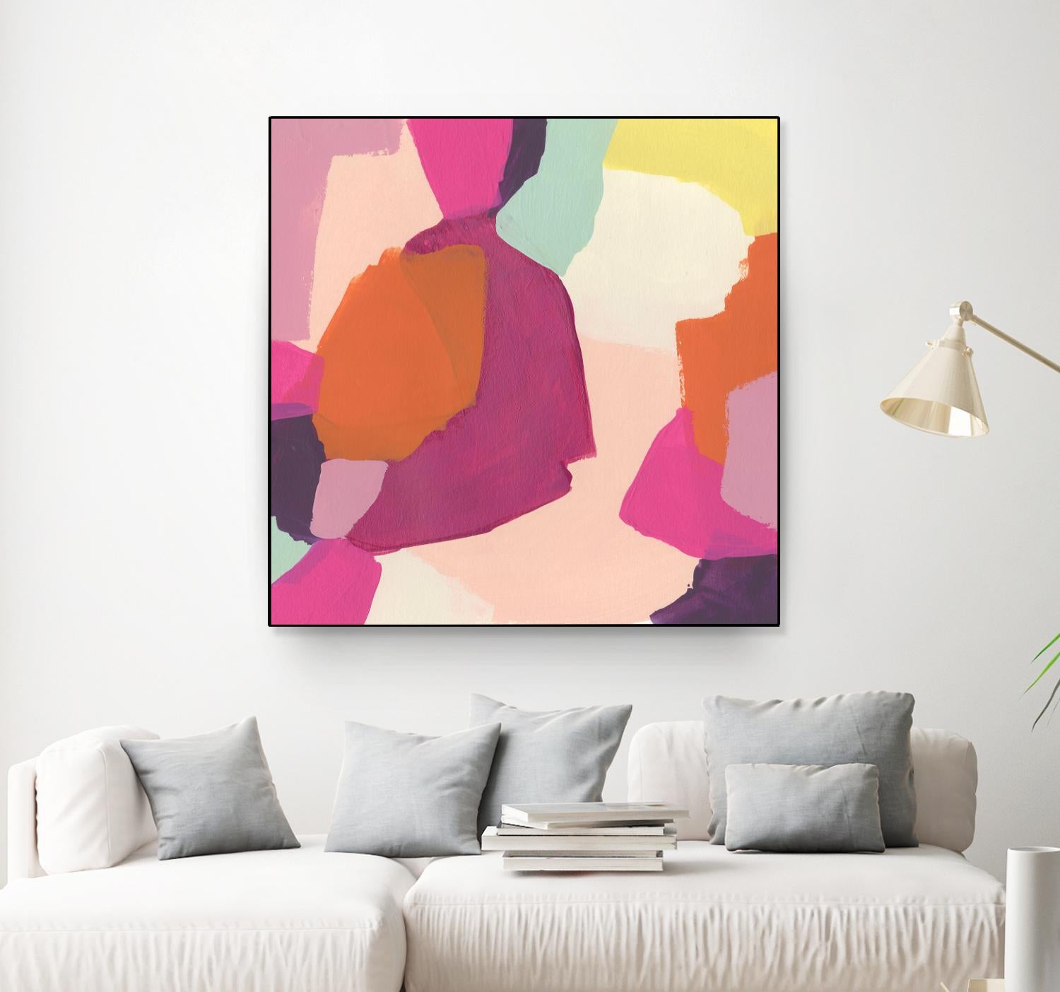 Pink Slip I by June Erica Vess on GIANT ART - brights abstract